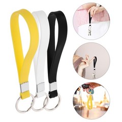 6Pcs Durable Silicone Wristbands Key Rings with Creative Design for Car Keys