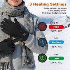 Brimekey Heated Gloves For Men Women Rechargeable Battery Electric Touchscreen