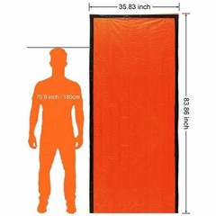2 Packs Waterproof Emergency Sleeping Bag Thermal Outdoor Survival Camping Bag