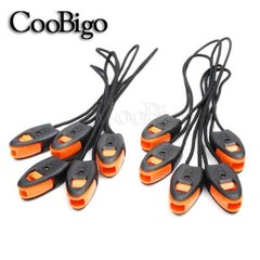 5x Emergency Survival Whistle Kayak Canoe Lanyard Zipper Pull Cord Ends Lock