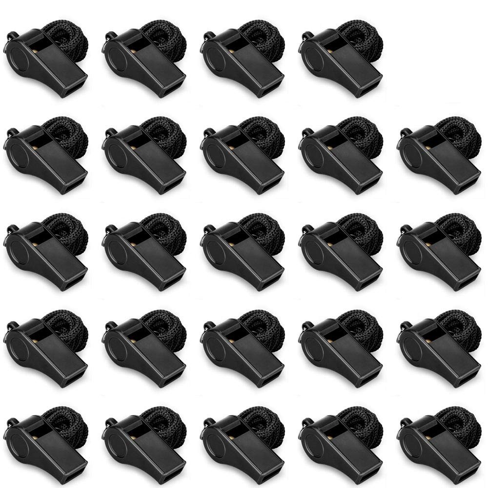 Whistle, 24PCS Sports Whistles with Lanyard, Loud Crisp Sound Whistles Bulk P…