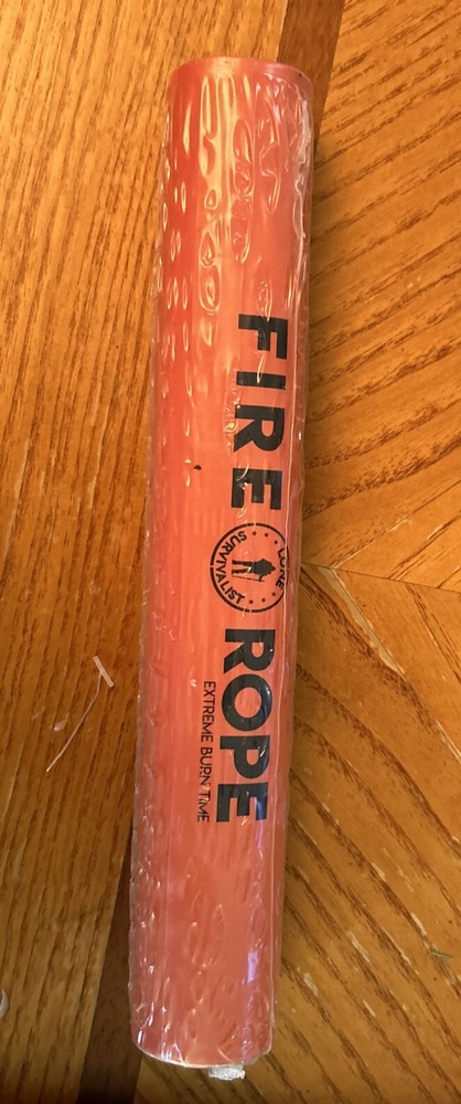 Lone Survivalist 8″ FIRE ROPE Hemp Fire Starter Up to 80 Minute Burn Time**NEW**