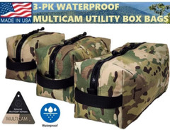 3 pk Heavy Duty MULTICAM Tactical 330D Nylon Waterproof camping Storage Bags