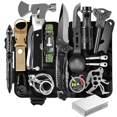 Survival Gear Kit for Men: 27-in-1 Complete Tools & Camping Accessories for