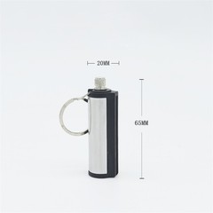 Stainless Steel Silver Match Lighter Keychain Outdoor Emergency Tool Mini
