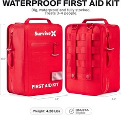 Large Waterproof First Aid Kit for Car, Travel & Home – Emergency Kit for