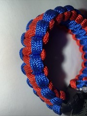(1) Paracord Bracelet 550 Two-Tone Blue Red Survival Tactical 3/8″ Buckle NEW