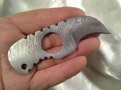Damascus Steel Hawkbill Karambit Knife + Spring Assisted Tactical Knife II