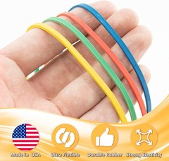 Large Rubber Bands Heavy Duty, 1/2 LB, 7×1/8 inches, 120 Count, Multicolor