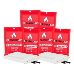 Snow Joe Supplyaid 6 Pack Emergency Fire Blanket For Camping Gear And Safety