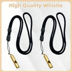 2 Pack Loudest Brass Whistle Premium Whistle,Fit for Outdoor Camping Survival…