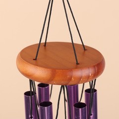 1Pc Classic 6 Tubes Aluminum Pipe Wind Chimes With Hook And Wooden Hanging Tag