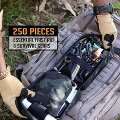 250 PCS First Aid Survival Kit Emergency Gear Outdoor Adventure Essential Tools