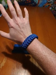 8″ Paracord Bracelet With Copper Wire Core – 4 Pack – Blue & Navy