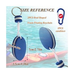 Floating Keychain for Boat Keys Float Buoy Boat Key Rings 2PCS Oval Shaped Fo…