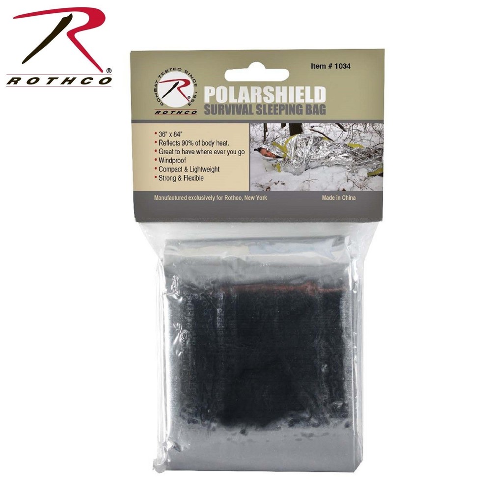 Rothco Polarshield Sleeping Bag Style Survival Blanket – Bivvy / Bivouac Sack