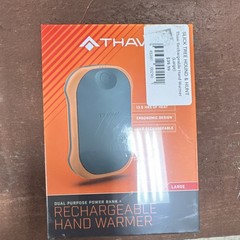THAW Rechargeable Hand Warmer Power Bank 10,000mAh 13.5H USB-C Gray Orange