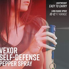 Vexor Police Strength Pepper Spray, Flip-Top Finger Grip, 20+ Shots, 10 Purple