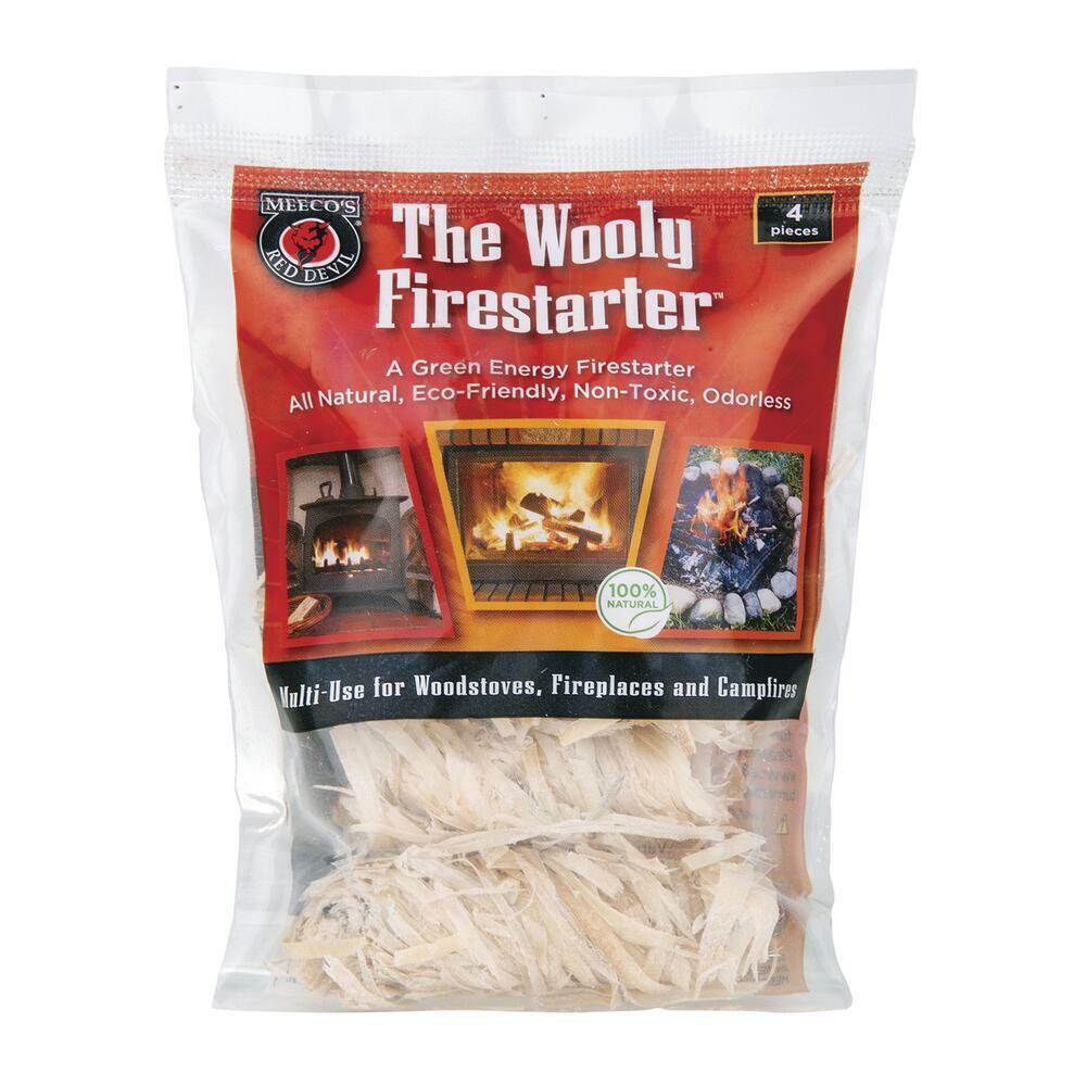 The Wooly Firestarters 4 piece Start Fire in Damp & Windy Conditions Non-Toxic