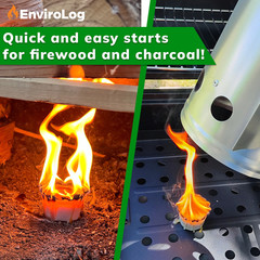 (2 Pack) Envirolog Fire Starters, 24 Ct, for Indoor and Outdoor Use 20 Min Burn
