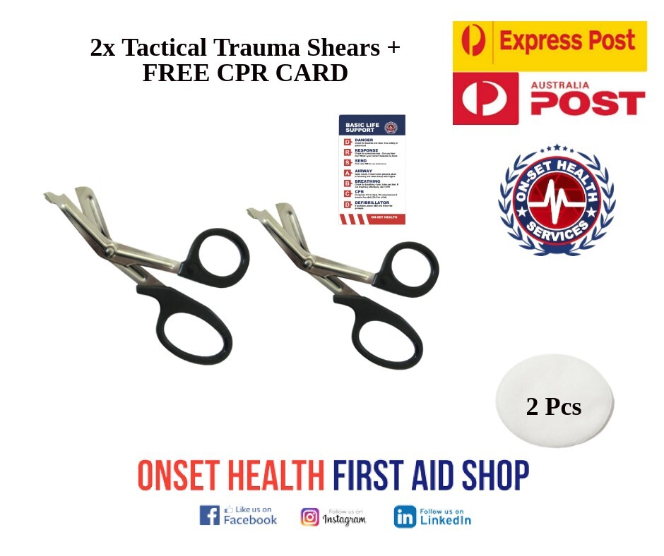 2x Tactical Trauma Shears – Emergency – Scissors – First Aid Supplies
