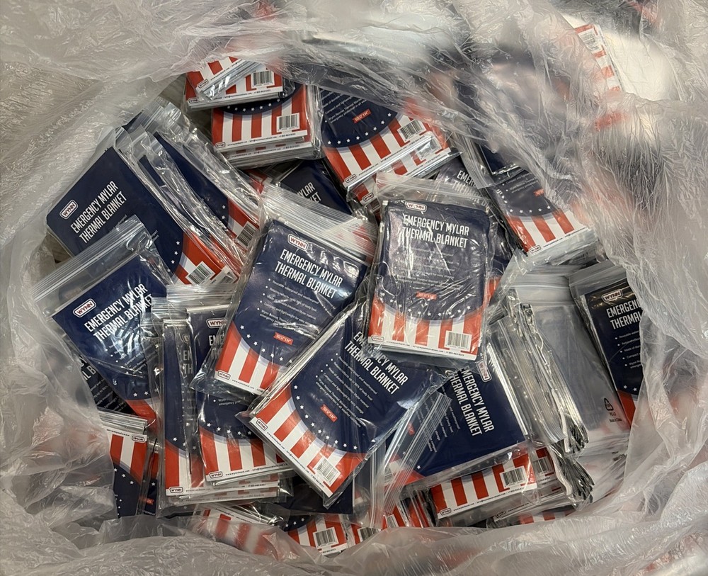 100 Emergency Mylar Thermal Blankets Space Hiking Survival Disaster First Aid