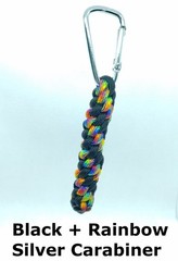 Paracord Keychain Fob – 550 Paracord w/ Carabiner Clip