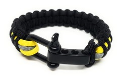 Firefighter Paracord Survival Bracelet + Keychain Gift Turnout Bracelet Survie