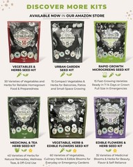 Ultimate Energy Seed Kit – 30 Calorie-Dense Veggies & Herbs – Non-GMO Heirloom S