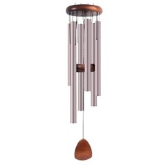 1Pc Classic 6 Tubes Aluminum Pipe Wind Chimes With Hook And Wooden Hanging Tag
