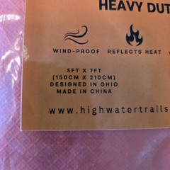 Highwater Trails Emergency Blanket Orange Windproof Reflective Waterproof 5x7ft