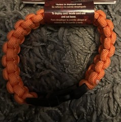 Orange 550 Paracord Bracelet Size Large Camping Survival Gear Military Grade