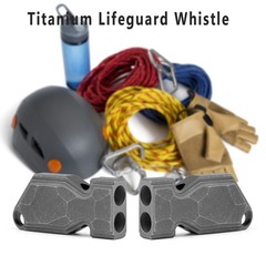 TISUR Titanium Emergency Whistle,EDC Safety Whistles Necklace Loud up to 120d…