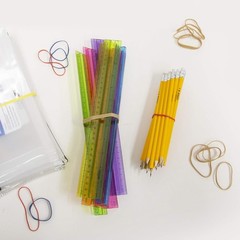 BAZIC Rubber Bands, Assorted Size 2 Oz./ 56.70 g, Made in USA 1-Pack, Beige