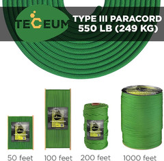 1000ft Paracord Rope – 4mm Tactical Nylon String in 45+ Colors