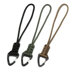 Paracord Survival Keychain Women Lanyard Key Ring Triangle Buckle Keychains 3Pcs