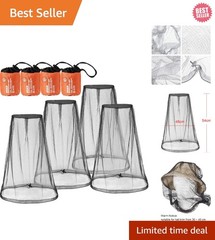 Mosquito Head Net Mesh Bug Face Net Hood Outdoor Insect Protection 4 Pack