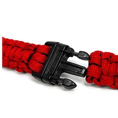 Explorer 9.5″ Survival Paracord Bracelet Red Nylon Plastic Release Buckle Campin