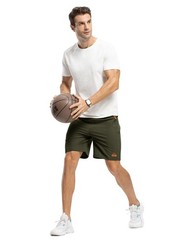 TBMPOY Men’s 7″ Hiking Running Shorts with Pockets Medium, A4-armygreen