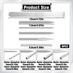 6PCS Paracord Needle Tool Set Lacing Stitching For Leather Rope Bracelets