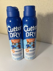 2 Pack Cutter Dry Insect Mosquito Repellent Aerosol Spray Unscented Bug