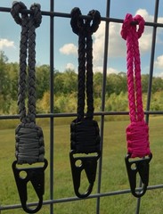 HOT PINK HK Clip GUTTED 550 Paracord Wrist Lanyard/ID Badge/Keychain
