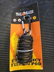 Trail Blazer Emergency Fishing Pod Survival Tool Compact