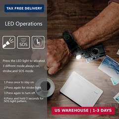 20 in 1 Survival Paracord Bracelet Adjustable Gear Kit with SOS LED Light, Fire
