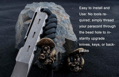 Paracord Beads with Hole for Crafting Survival Knife Lanyard Keychains, Zipper,