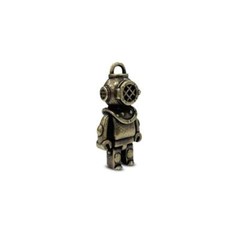 Brass Diver Knife Bead DIY Pendant for Lanyards EDC Paracord Keychain Accessory