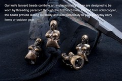 Paracord Beads with Hole, Suitable for Survival Knife Lanyard,Keychains, Zipper,