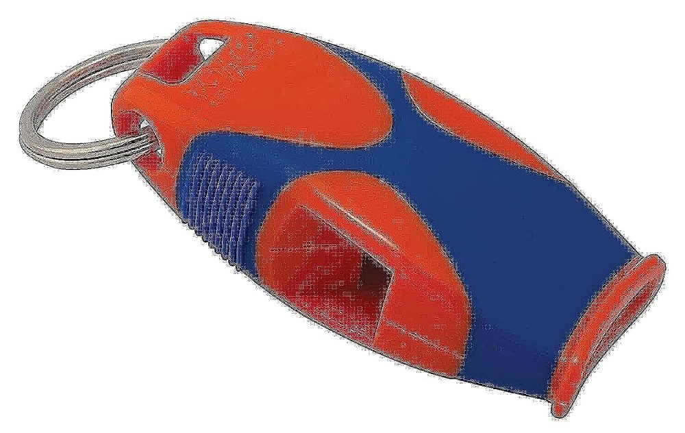 Fox 40 Sharx Whistle Orange Blue Plastic Breakaway Lanyard