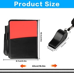 Soccer Referee Kit Whistle with Lanyard & Red Yellow Cards for Coaches
