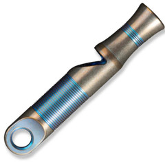 We Knife Co Lt Whistle Anodized Titanium Construction w/Brown Paracord Lanyard